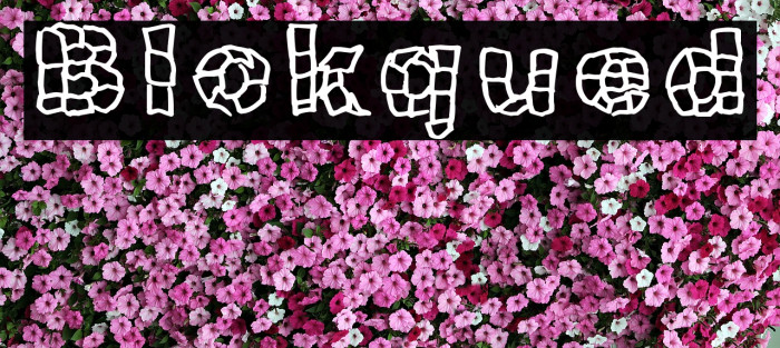 Blokqued Шрифта examples