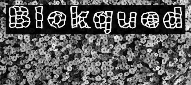 Blokqued Font examples