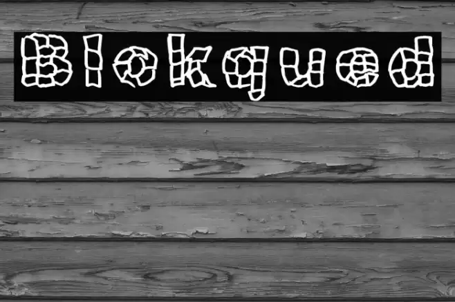 Blokqued Font examples