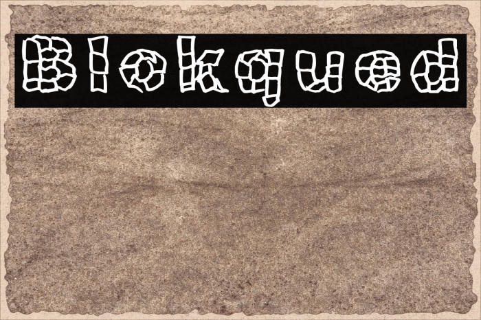 Blokqued Шрифта examples