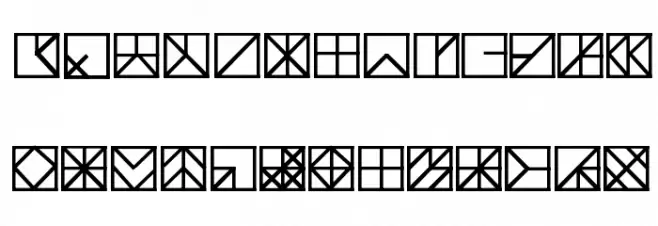 Blokscript Schriftart Groß