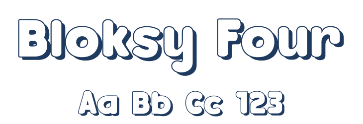 Bloksy Four Font Preview