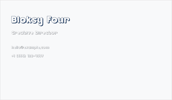 Bloksy Four Business Card