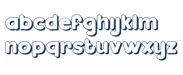Bloksy Four Lowercase