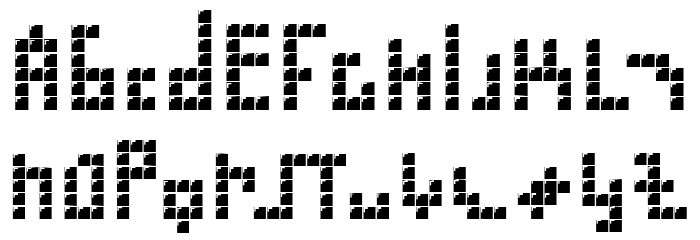Blokus Font LOWERCASE