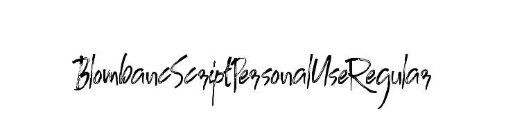 Blombanc Script Personal Use Regular  font caratteri gratis