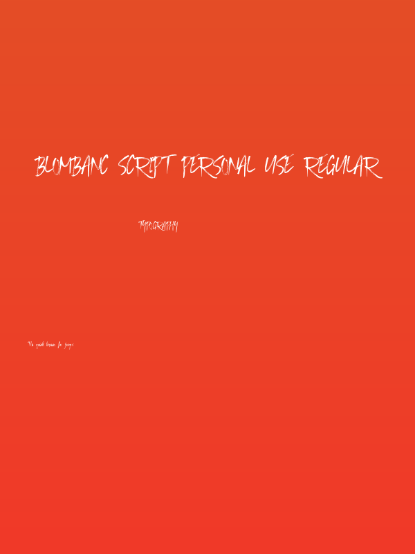 Blombanc Script Personal Use Regular Poster