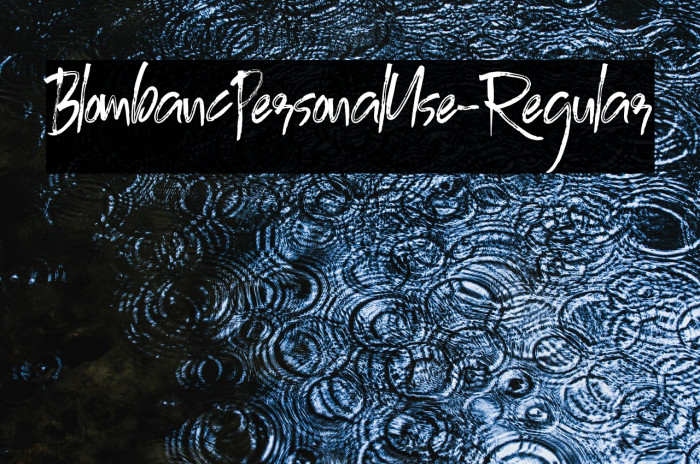 BlombancPersonalUse-Regular Example 1