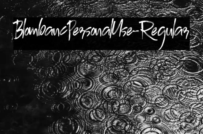 BlombancPersonalUse-Regular Font examples