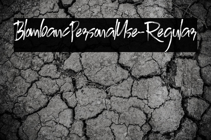 BlombancPersonalUse-Regular Example 2