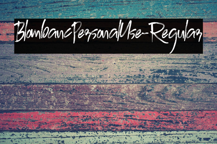 BlombancPersonalUse-Regular Example 3