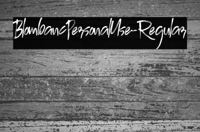 BlombancPersonalUse-Regular Font examples