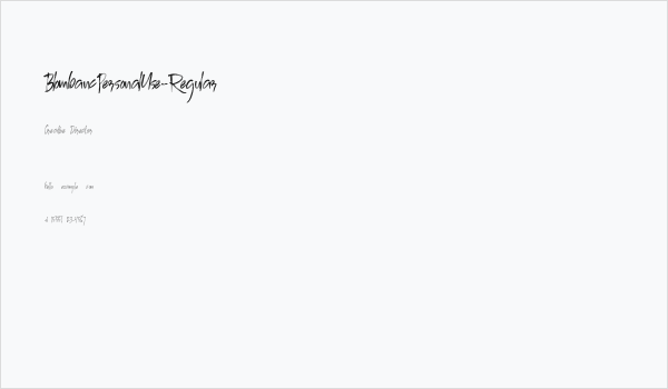 BlombancPersonalUse-Regular Business Card