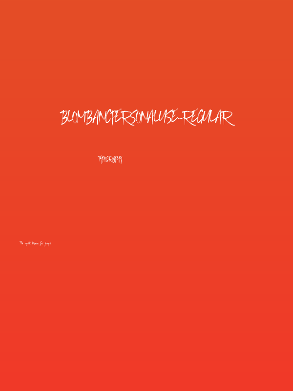 BlombancPersonalUse-Regular Poster