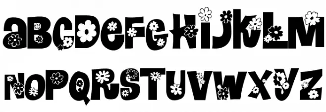 Blomster Шрифта ВЕРХНИЙ