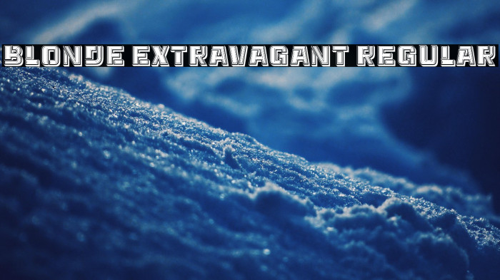 Blonde Extravagant Regular Example 1