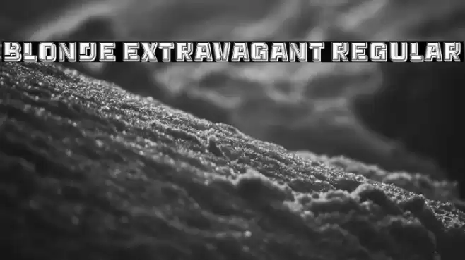 Blonde Extravagant Regular Font examples