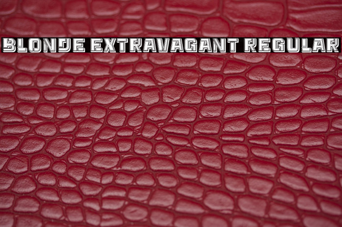 Blonde Extravagant Regular Example 2