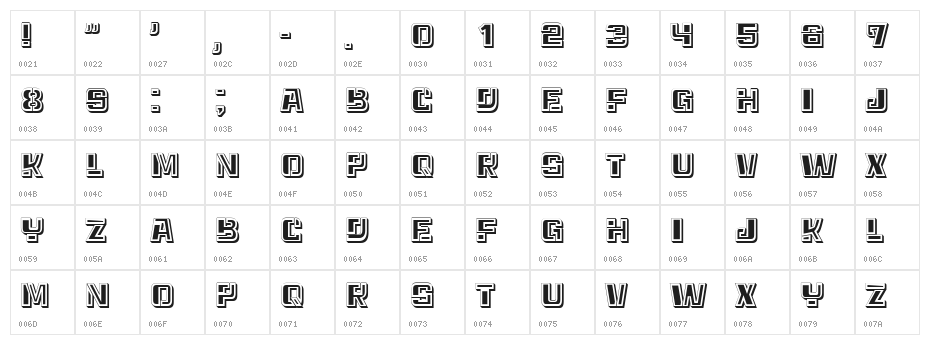 Blonde Filled Extravagant Regular Character Map