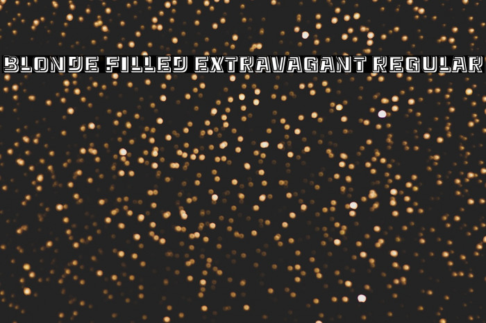 Blonde Filled Extravagant Regular Example 3