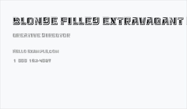 Blonde Filled Extravagant Regular Business Card