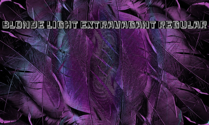 Blonde Light Extravagant Regular Example 2