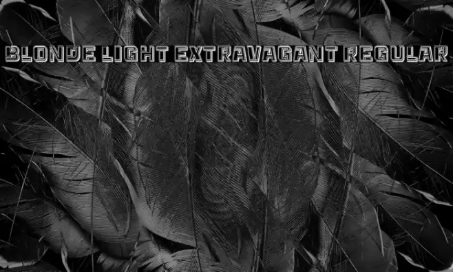 Blonde Light Extravagant Regular Font examples