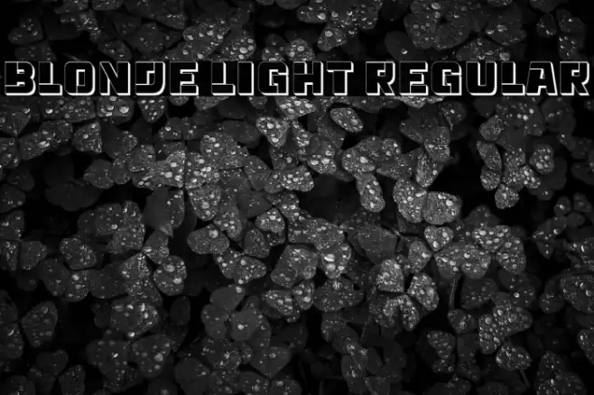 Blonde Light Regular Font examples