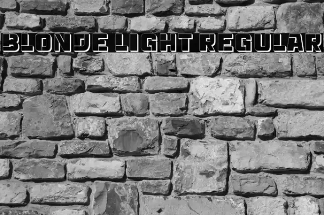 Blonde Light Regular Font examples