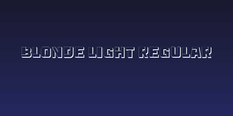 Blonde Light Regular Social Header
