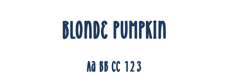 Blonde Pumpkin Font Preview