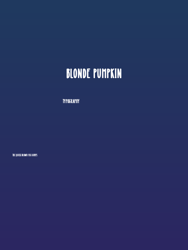 Blonde Pumpkin Poster