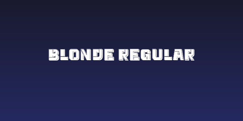 Blonde Regular Social Header
