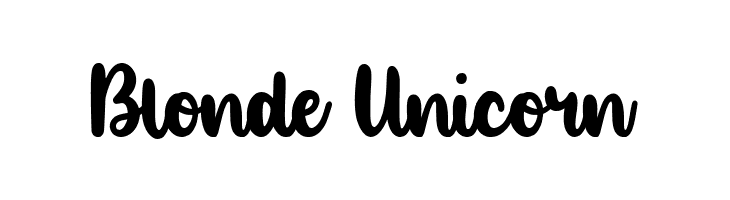 Blonde Unicorn  フリーフォントのダウンロード