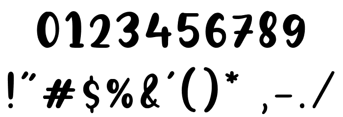 Blonde Unicorn Font OTHER CHARS