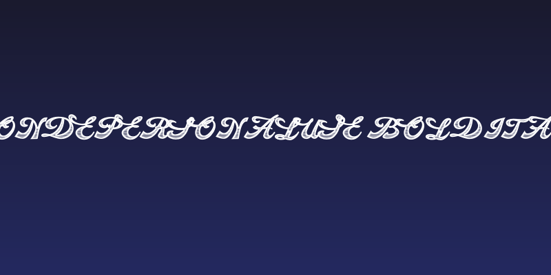 BlondePersonalUse-BoldItalic Social Header