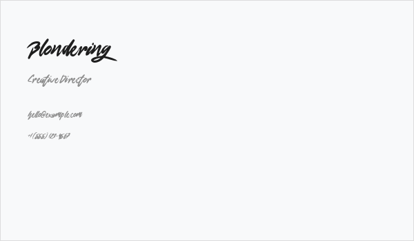 Blondering Business Card