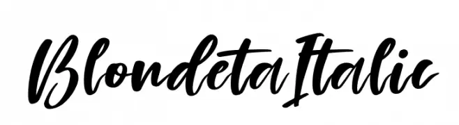 Blondeta Italic  تنزيل الخطوط