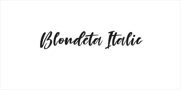 Blondeta Italic Logo