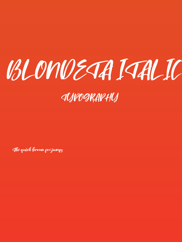 Blondeta Italic Poster