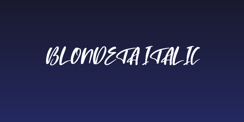 Blondeta Italic Social Header