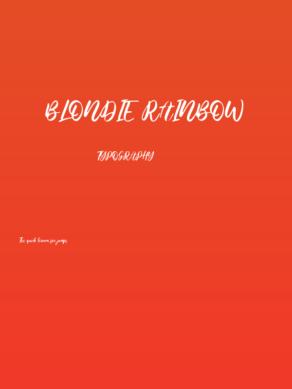 Blondie Rainbow Poster