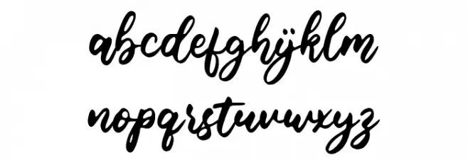 Blondie Rainbow Font LOWERCASE