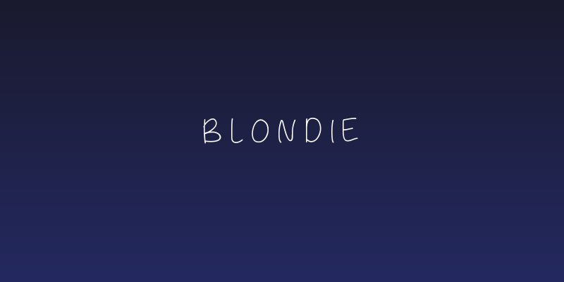 Blondie Social Header