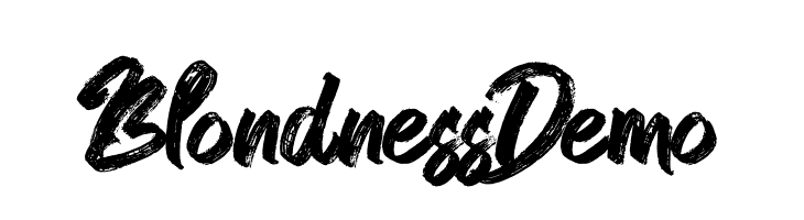 Blondness Demo  Free Fonts Download