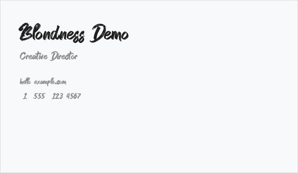 Blondness Demo Business Card