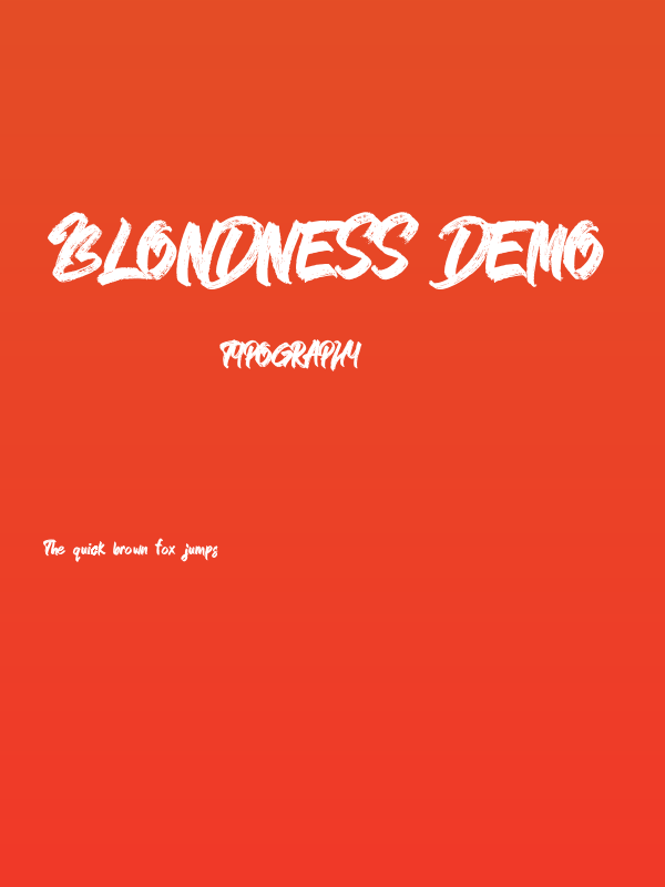 Blondness Demo Poster