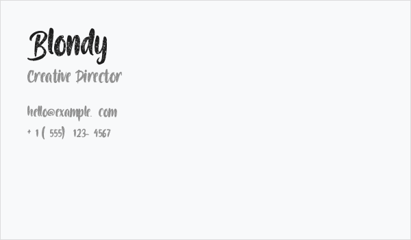 Blondy Business Card