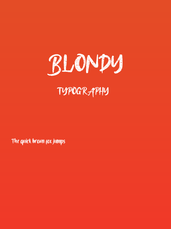Blondy Poster