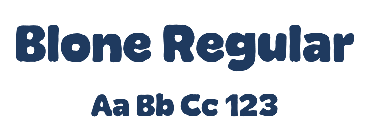 Blone Regular Font Preview